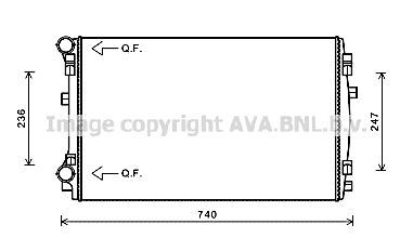 AVA QUALITY COOLING Радиатор, охлаждение двигателя VW2338